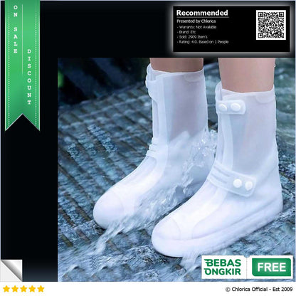 Holajaju Cover Sepatu Pelindung Anti Air Hujan PVC 1 Pair with Buckle H 007