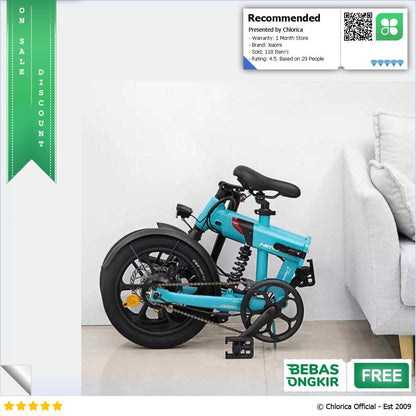 Xiaomi HIMO Z16 Sepeda Listrik Lipat Folding Bike Moped 36V 250W 80KM