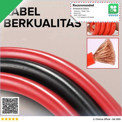 XILIAN Kabel Jumper Aki Copper 2mm for Vehicles Under 2000cc 2.8M D800