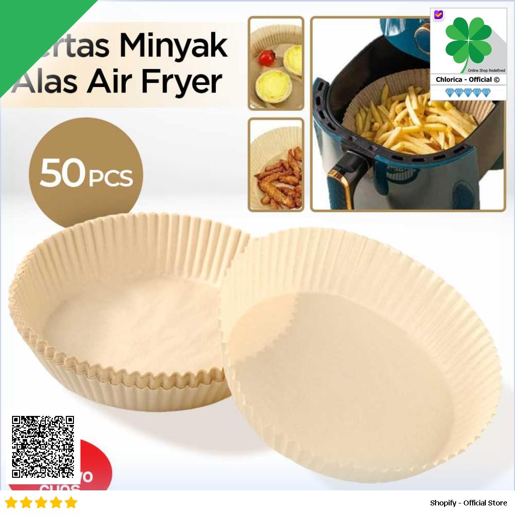 One Two Cups Kertas Minyak Alas Air Fryer Paper Oilproof 16cm 50 PCS XK16