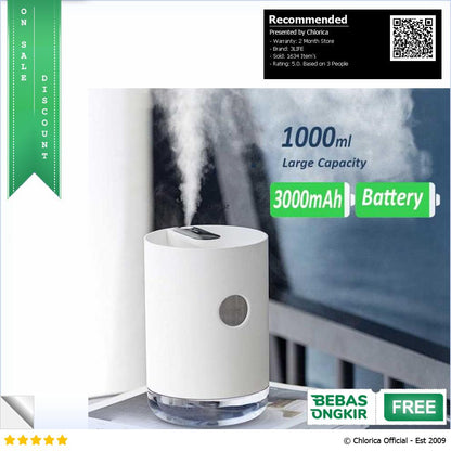 3LIFE Air Humidifier Pelembap Udara Portable Aromatherapy 1000ml 211