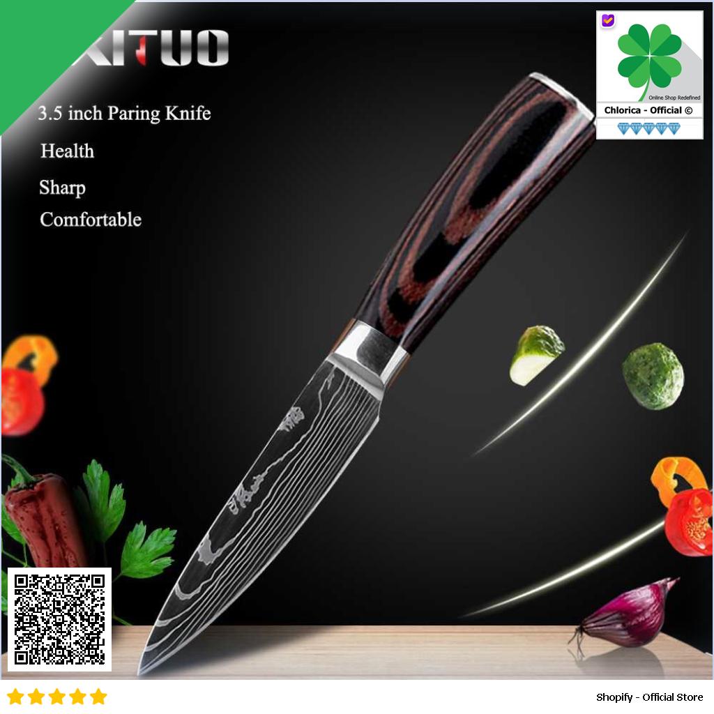 XITUO Pisau Dapur Stainless Steel Chef Damascus Pattern