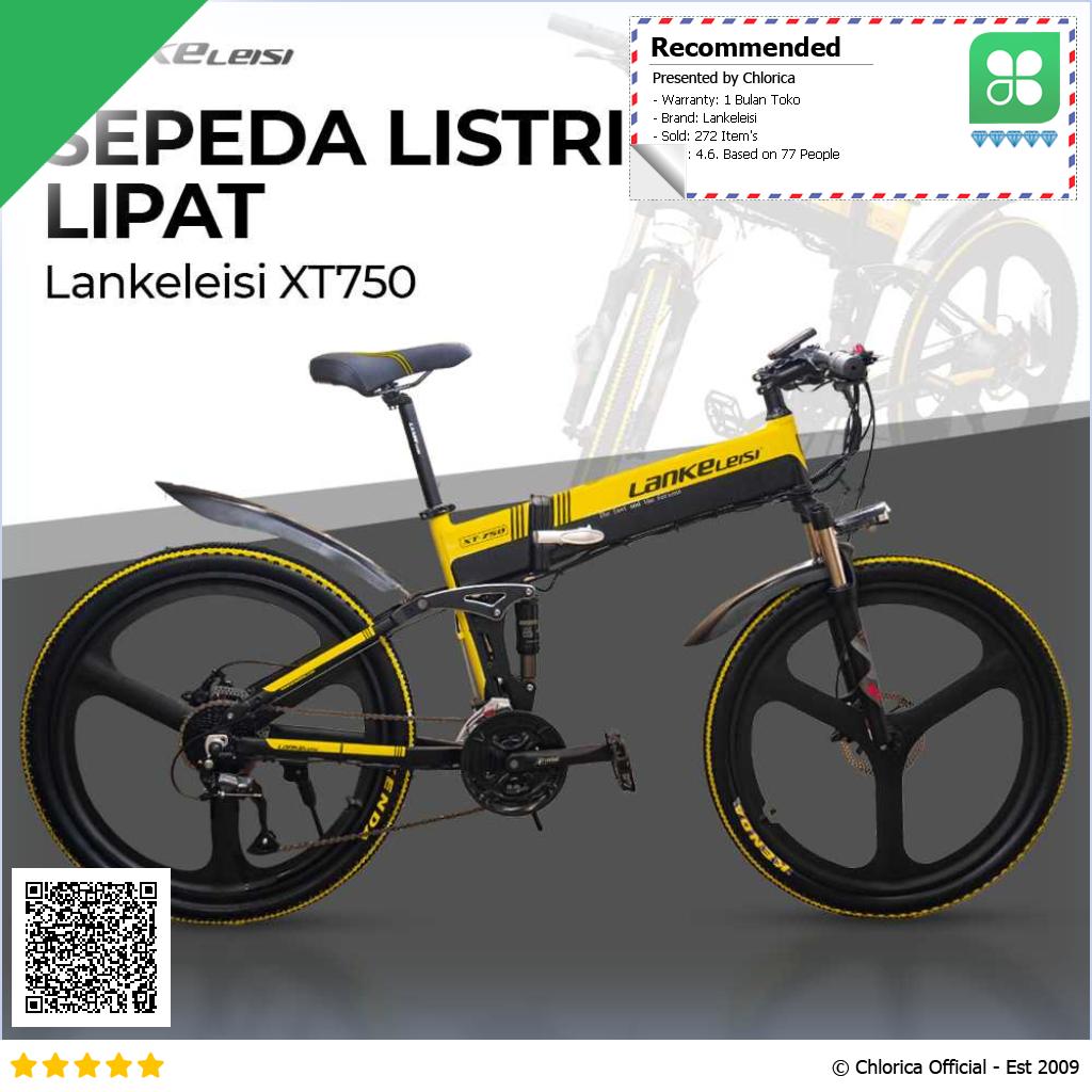 Lankeleisi Sepeda Listrik Lipat Folding Bike Sports Version 48V 10Ah XT750