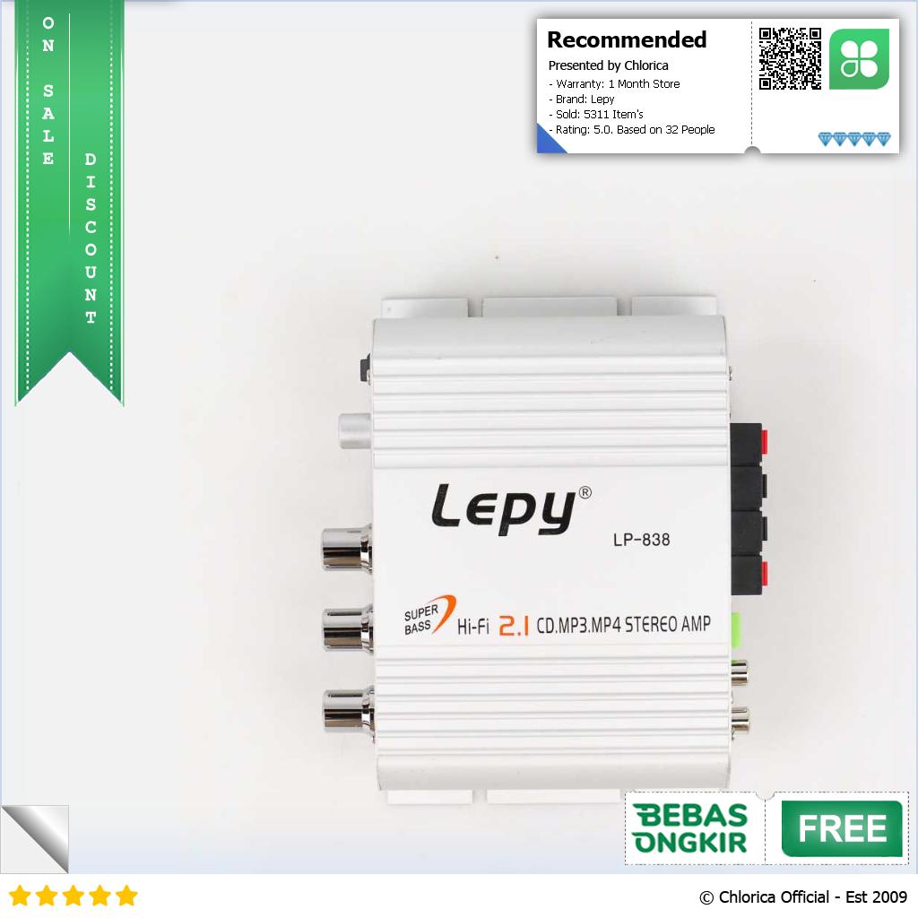 Lepy HiFi Stereo Amplifier Treble Bass Booster LP 838