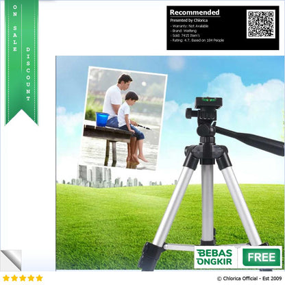 Weifeng Tripod Kamera Telescopic 4 Section Pan Head 1M WT 3110A Original