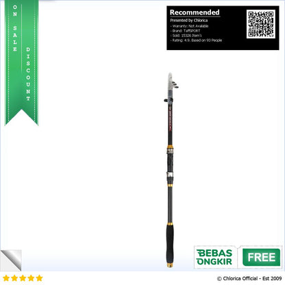 TaffSPORT GHOTDA Tongkat Joran Pancing Fishing Rod Portable Telescopic C562L