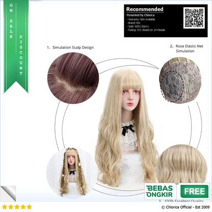 FYNHA Wig Rambut Palsu Model Wavy 65 cm HB 004