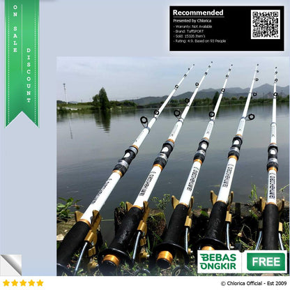 TaffSPORT GHOTDA Tongkat Joran Pancing Fishing Rod Portable Telescopic C562L