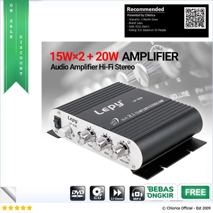 Lepy HiFi Stereo Amplifier Treble Bass Booster LP 838