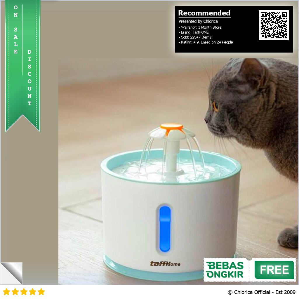 TaffHOME Water Dispenser Fountain Tempat Minum Anjing 2.4L DR008