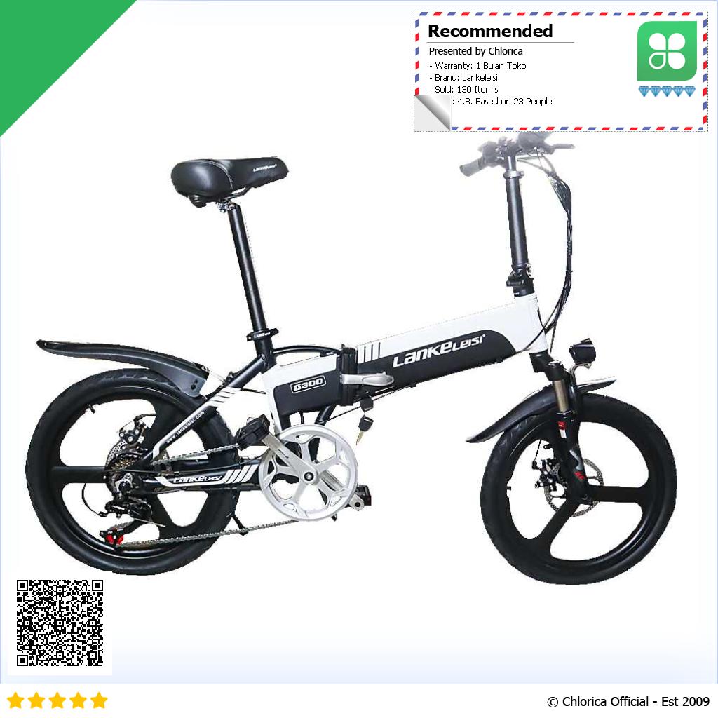 Lankeleisi Sepeda Listrik Lipat Folding Bike Moped 48V 10Ah G300