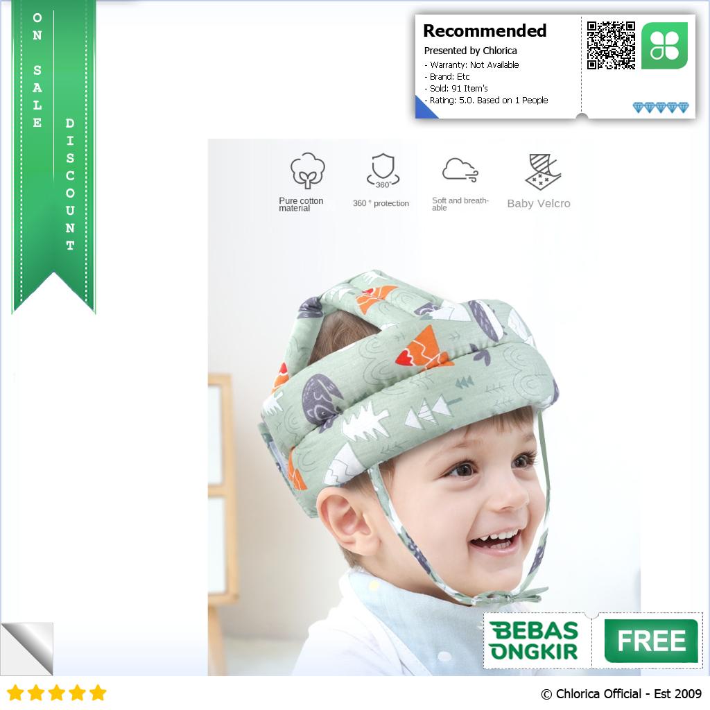 MY Topi Pelindung Kepala Bayi Helm Anti Bentur 360 Derajat Soft Cotton MY3