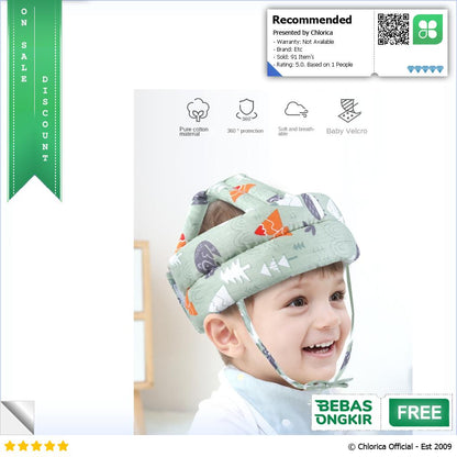 MY Topi Pelindung Kepala Bayi Helm Anti Bentur 360 Derajat Soft Cotton MY3