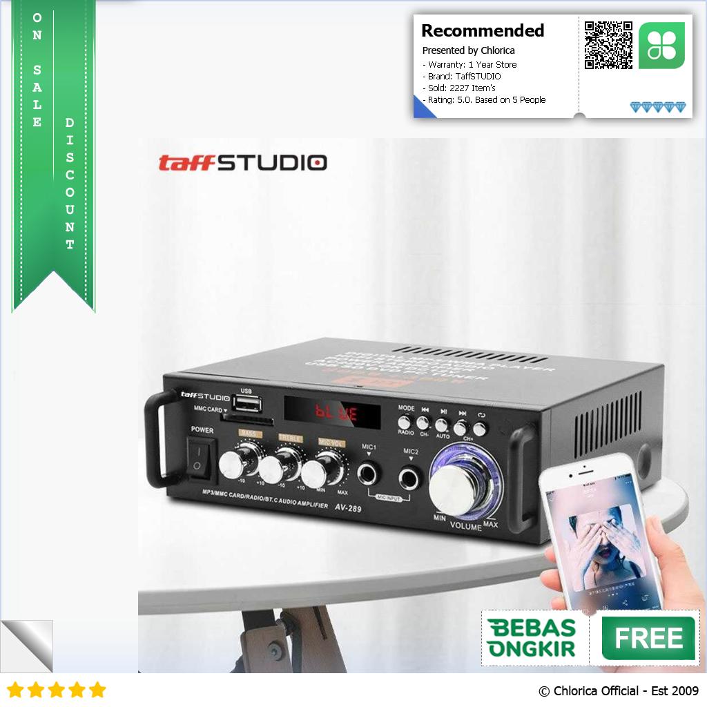 TaffSTUDIO Bluetooth EQ Audio Amplifier Karaoke Home Theater FM 600W AV 298BT