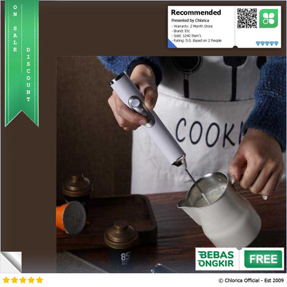 HONGXIN Hand Mixer Mini 2 in 1 Pengocok Telur Whisk Milk Frother HM23