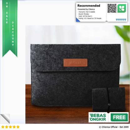 Rhodey Sleeve Case Laptop Macbook Felt with Pouch AK01