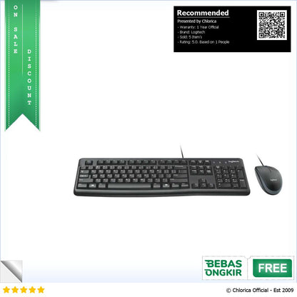 Logitech Desktop Combo Keyboard dan Mouse MK120