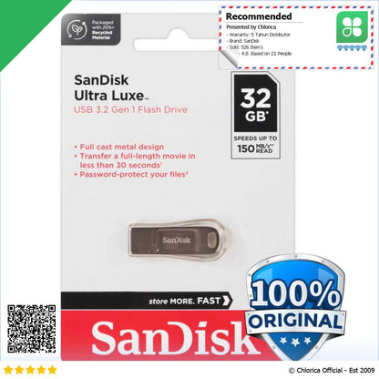 SanDisk Ultra Luxe Flashdisk USB 3.1 Gen 1 SDCZ74