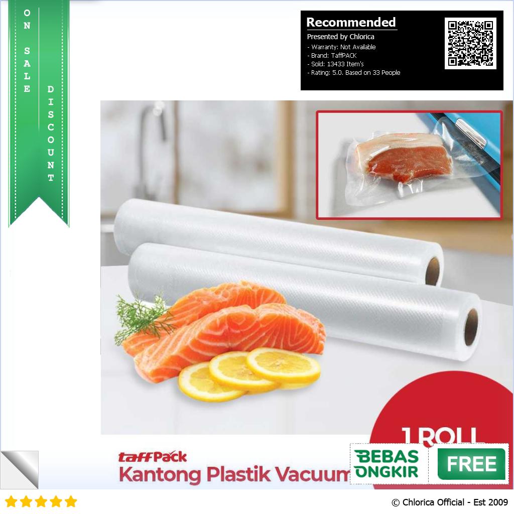 TaffPACK Kantong Plastik Vacuum Sealer Storage Bag BPA Free 1 Roll HK 07