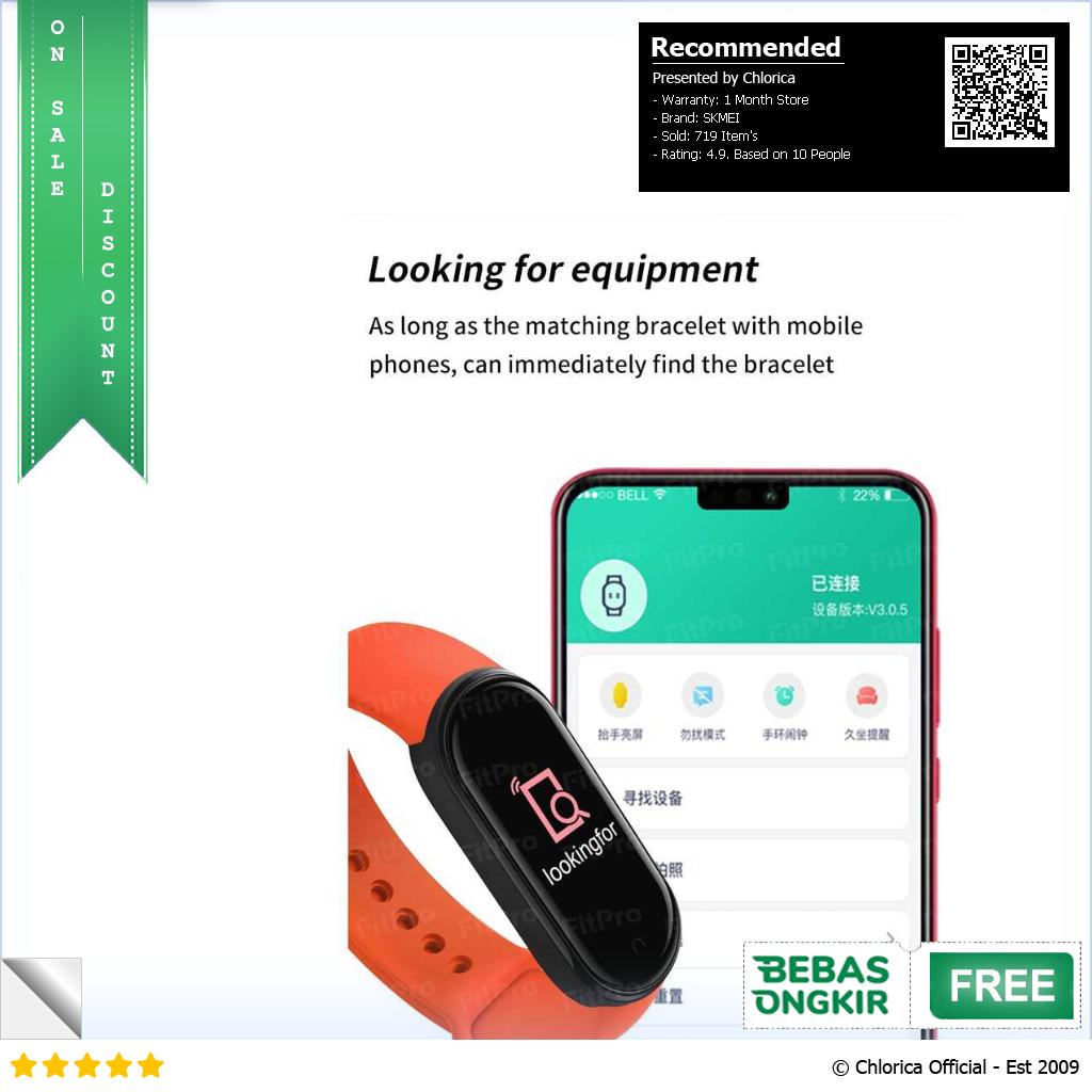 SKMEI Smartwatch Sport Waterproof Heart Rate Blood Pressure Oxygen M5