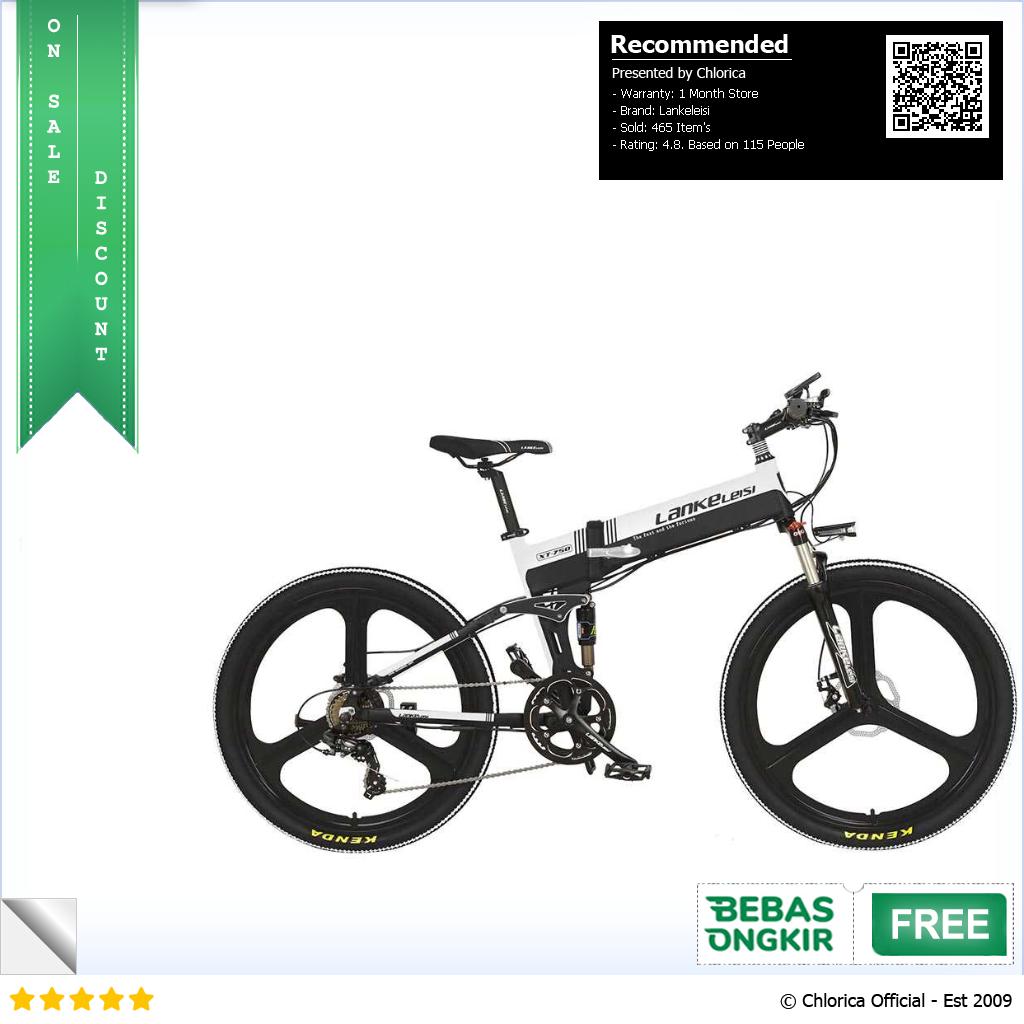 Lankeleisi Sepeda Listrik Lipat Folding Bike Elite Version 48V 10.4Ah XT750