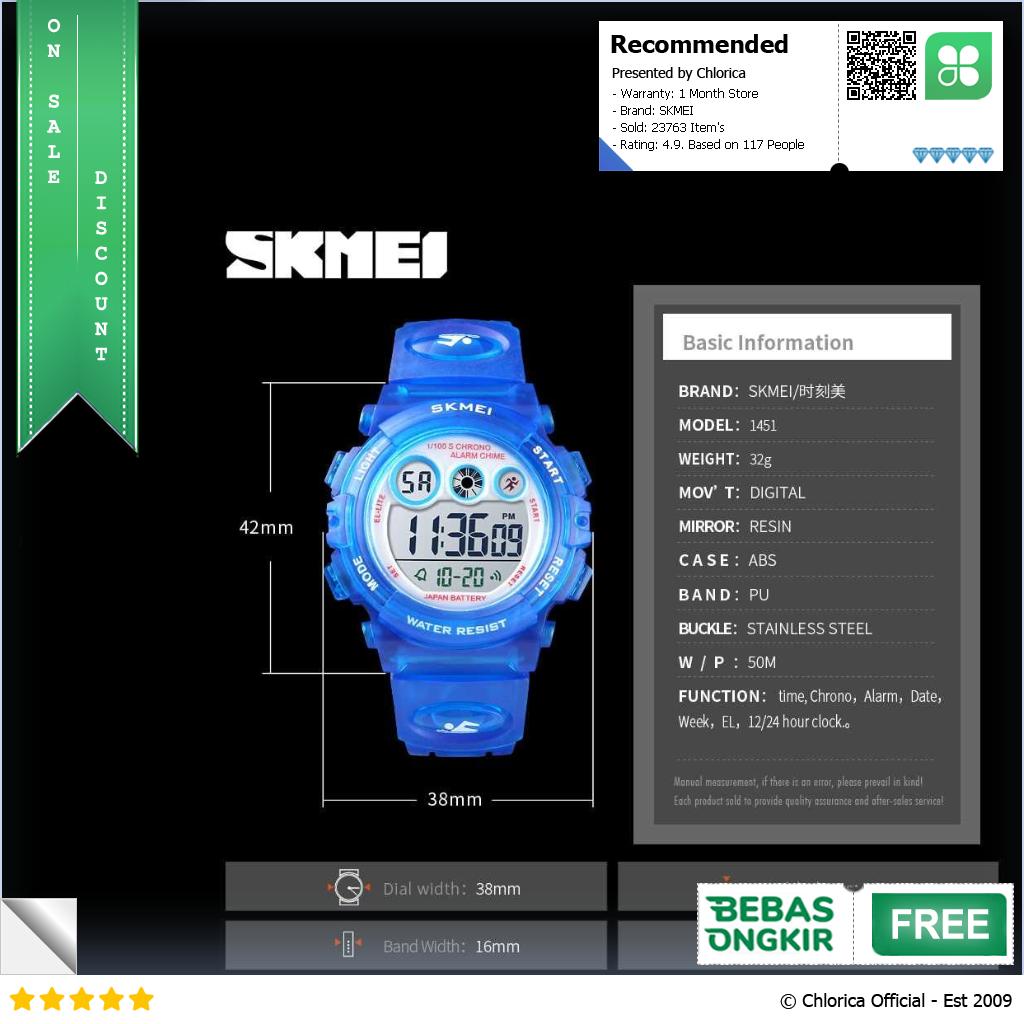 SKMEI Kids Jam Tangan Sporty Anak Anti Air 50 M 1451