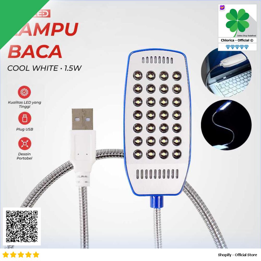 TaffLED Goodland Lampu Baca Mini LED USB Cool White 1.5W with Switch LZY 028