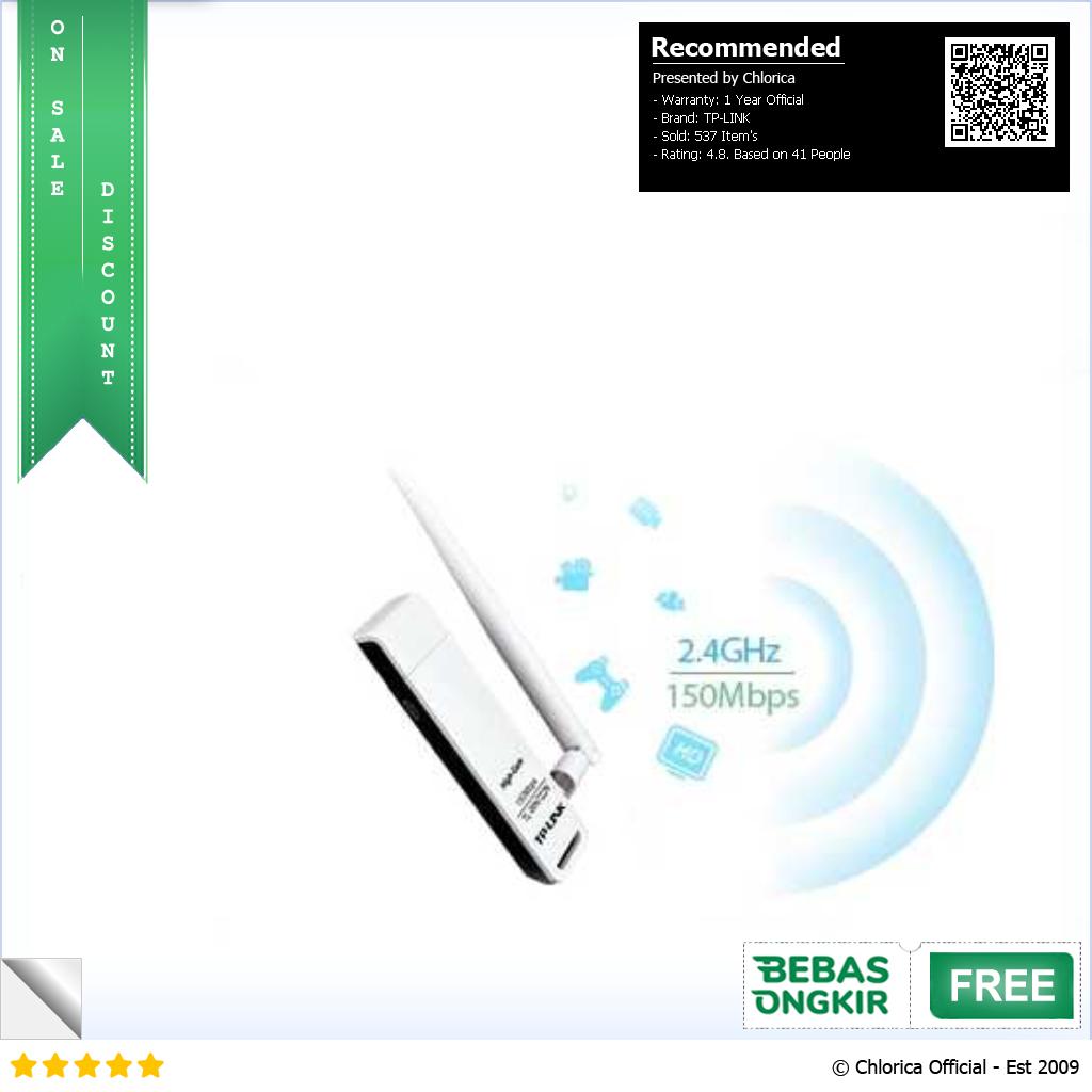 TP LINK High Gain Wireless USB Adapter 150Mbps TL WN722N