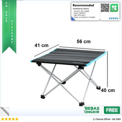 TaffSPORT Meja Lipat Piknik Foldable Portable Aluminium Table 8825