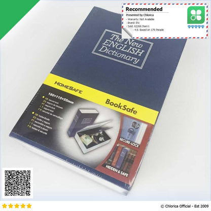 HOMESAFE Kotak Buku Kamus Hidden Security Box Dictionary Book Key Lock KBS 803