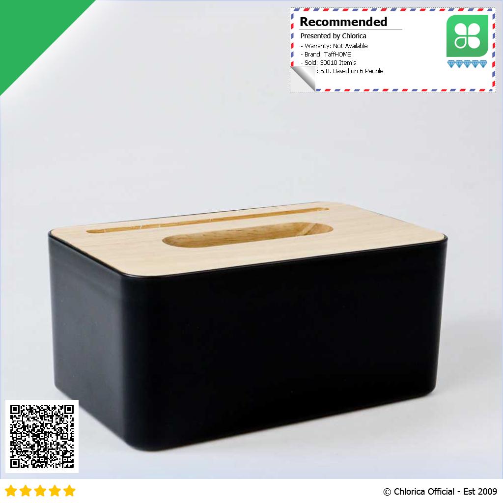 TaffHOME Kotak Tisu Kayu Multifungsi Wooden Tissue Box ZJ003