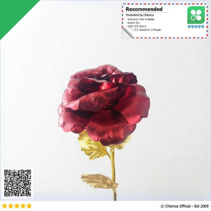 JIUZHO Bunga Mawar Dekorasi Artificial Rose Gold Foil Rose 24K JZ 240