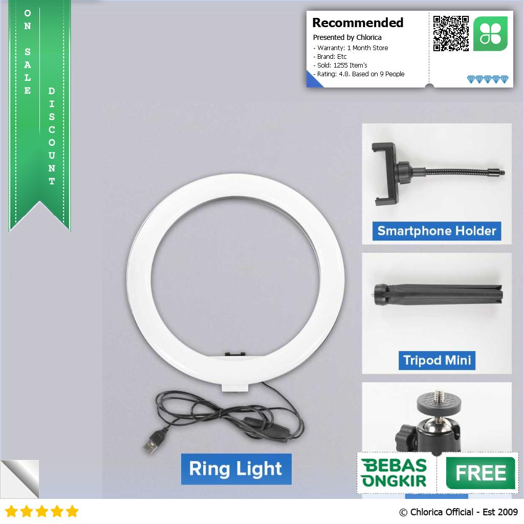 Lacyfans Halo Ring Light LED 120LED 10Inch with Holder and Mini Tripod F 260