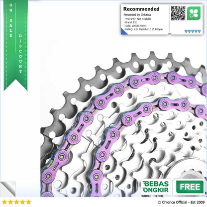 VG Sports Rantai Sepeda Bicycle Chain Half Hollow VGS