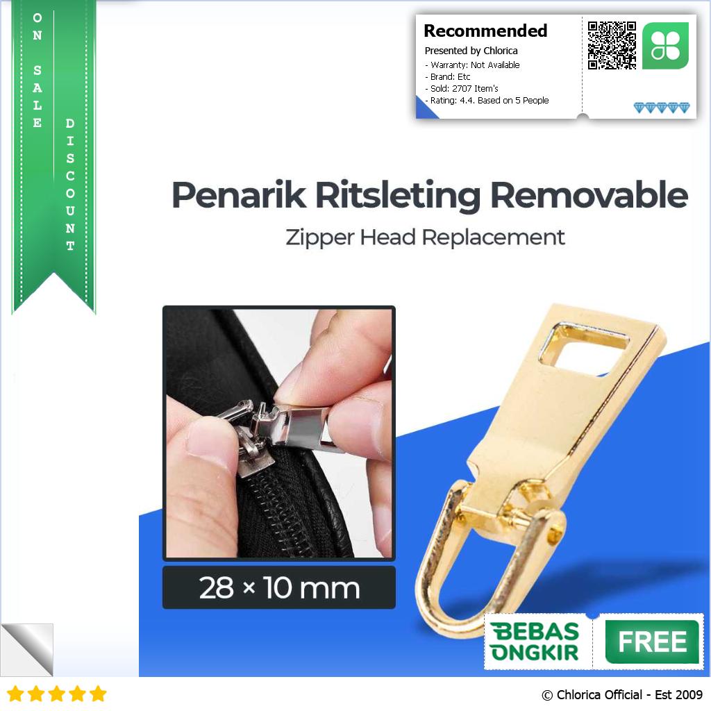 KALAX Penarik Ritsleting Removable Zipper Head Replacement KA37