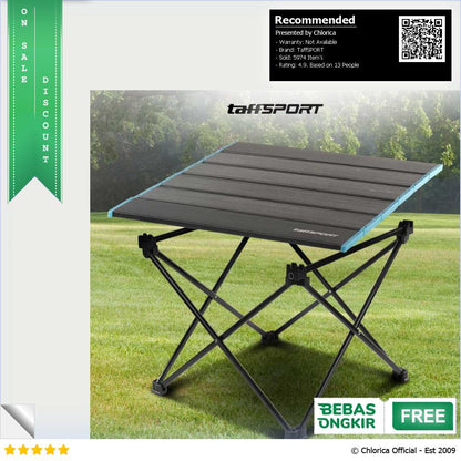 TaffSPORT Meja Lipat Piknik Foldable Portable Aluminium Table 8825