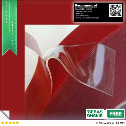 SZBFT Perekat Double Tape Acrylic Adhesive Transparent Sticker J4702