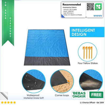 TaffSPORT Tikar Lipat Matras Camping Piknik Waterproof Mat 140 x 200cm FS 008