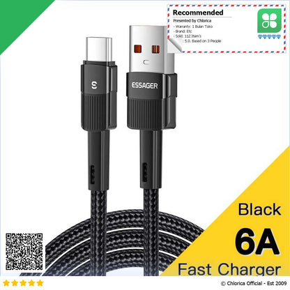 Essager Kabel Data USB Type C Multifungsi Fast Charging 11V 6A 1M EXCT XC01