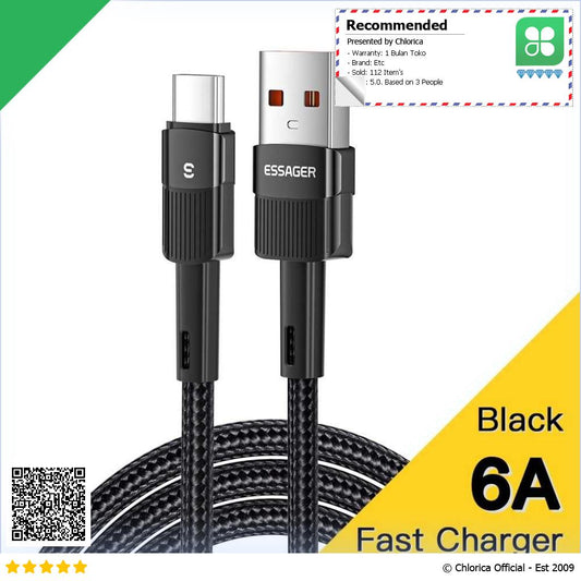 Essager Kabel Data USB Type C Multifungsi Fast Charging 11V 6A 1M EXCT XC01