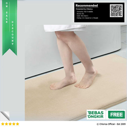 Olanly Keset Kamar Mandi Memory Foam Non Slip Super Absorbent 60x40cm LA 40