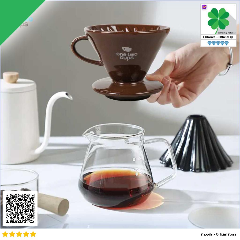 One Two Cups Filter Penyaring Kopi V60 Glass Coffee Filter Dripper ZM639