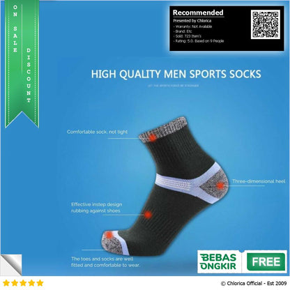 ZTOET Kaos Kaki Olahraga Pria Quick Drying Breathable Men Socks 39 45 WZ173