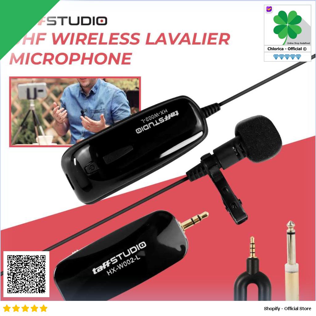 TaffSTUDIO UHF Wireless Lavalier Microphone Podcast Interview HX W002 L