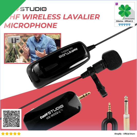 TaffSTUDIO UHF Wireless Lavalier Microphone Podcast Interview HX W002 L