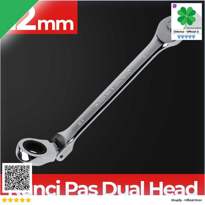 OLOEY Kunci Pas Dual Head Combination Ratchet Wrench Flexible Head CL6 24