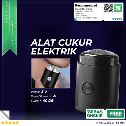 JILILAI Alat Cukur Kumis Elektrik Mini Portabel Trimmer Shaver 5V JLLO51