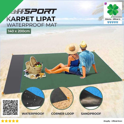 TaffSPORT Tikar Lipat Matras Camping Piknik Waterproof Mat 140 x 200cm FS 008