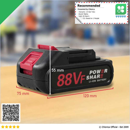 Baterai Lithium 5C BL1850 Electric Power Tool 21V 88Vf