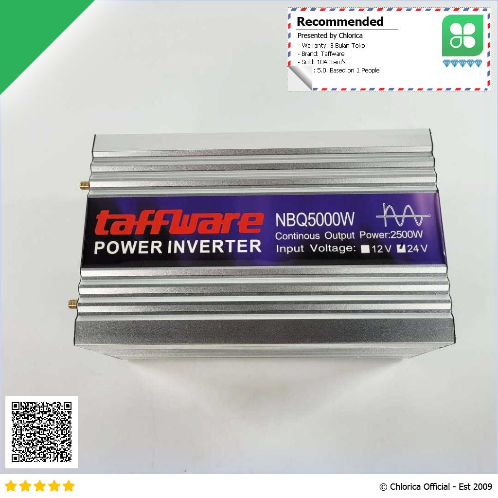 Taffware Power Inverter Mobil Pure Sine Wave DC 24V to AC 220V 5000W NBQ5000W